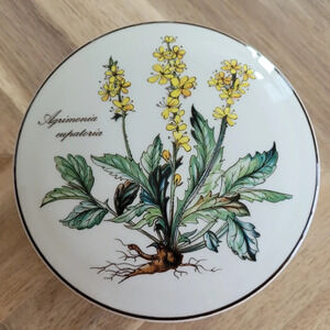 Vintage Villeroy & Boch Agrimonia Eupatoria Botanica Porcelain Trinket Box
